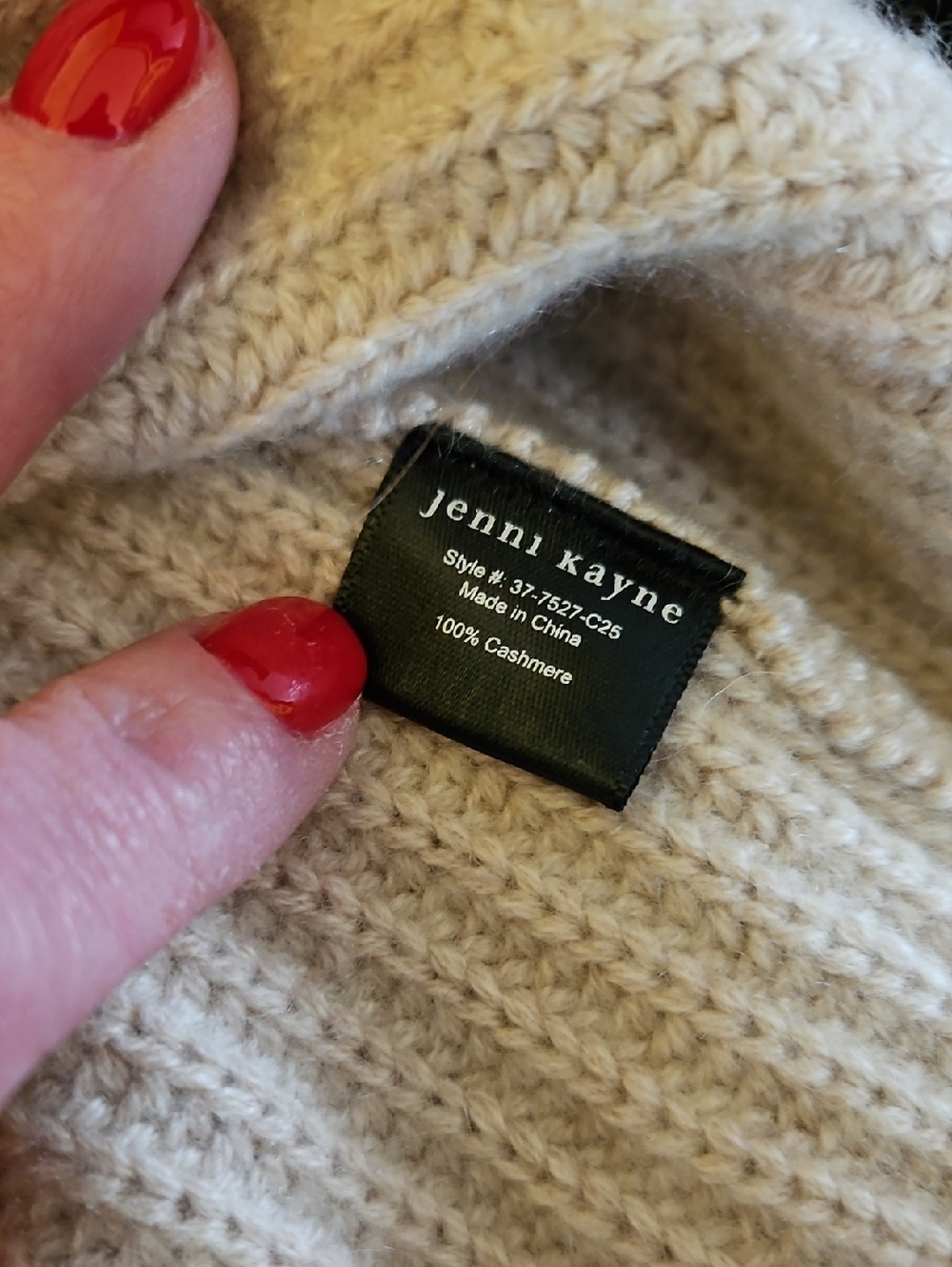 NWOT Jenni Kayne Boyd Cashmere Sweater In Oatmeal Small-XS Full-zip - Picture 8 of 14